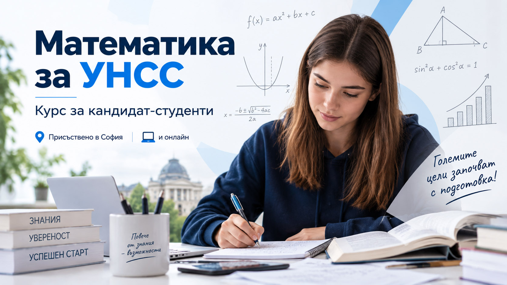 Курс по математика за УНСС - подготовка за изпит
